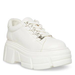 Steve Maddens TURBO WHITE Platform Sneakers in White
